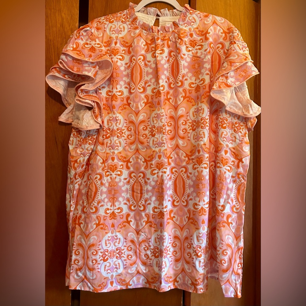 Chic Soul Orange and Pink Woman’s blouse
